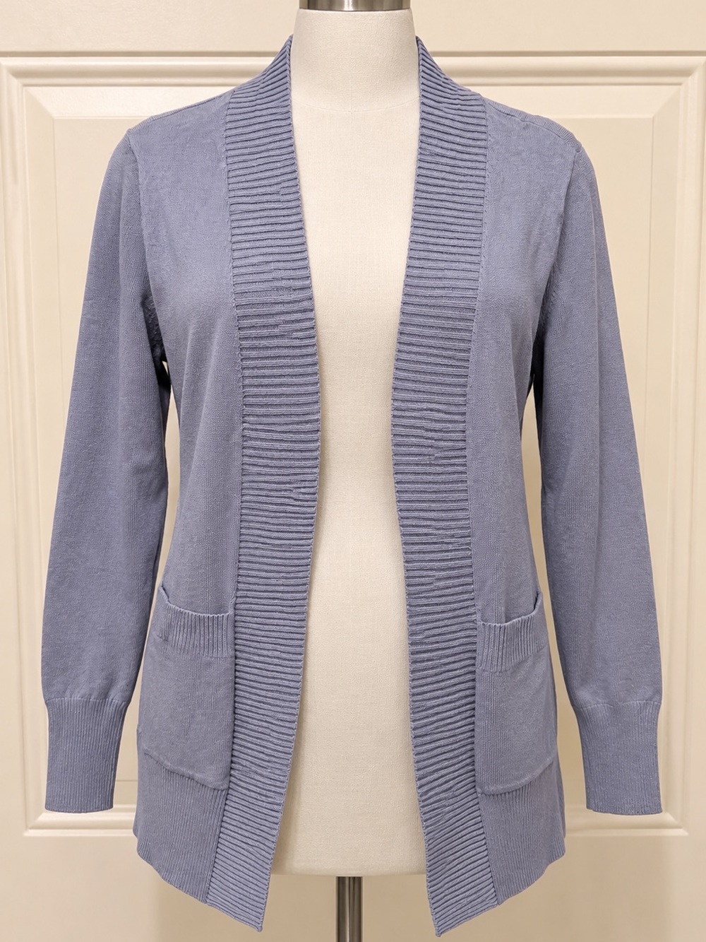 Folunsi Gray Cardigan Open Front with Pockets Size Large